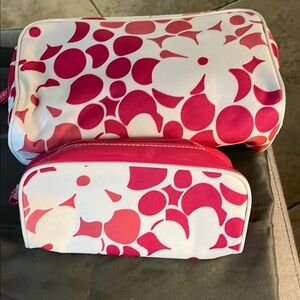 New Clinique cosmetic bag with small cosmetic pouch